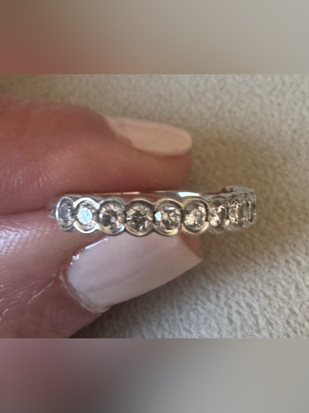 Diamond Band in 14k White Gold - Picture 9 of 11